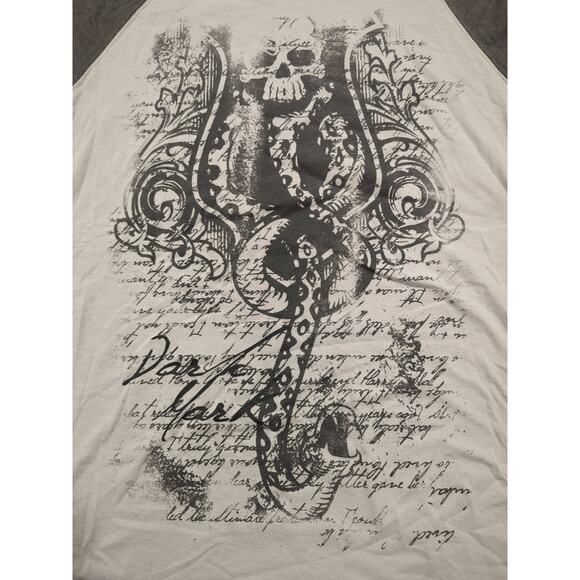 Harry Potter NWT Medium Short Sleeve Dark Mark T-shirt Light Gray Brown - Picture 2 of 7